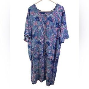 RainbowJo Mermaid Dress and Top Beaded Rayon Set size 2XL